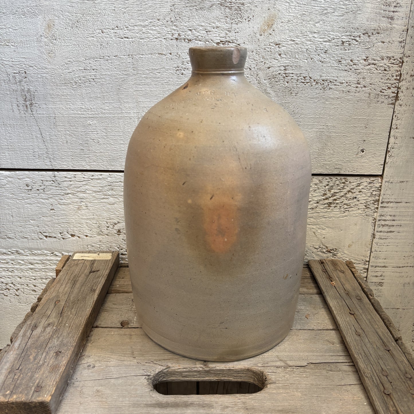 Vintage Jug w/Broken Handle - Beige