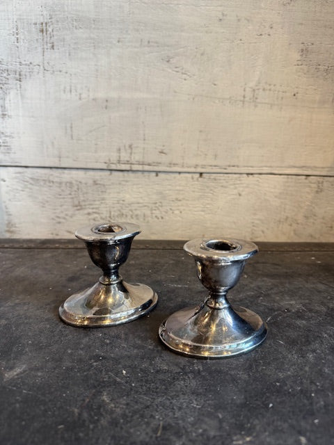 Vintage Silver Candlesticks - Set of 2