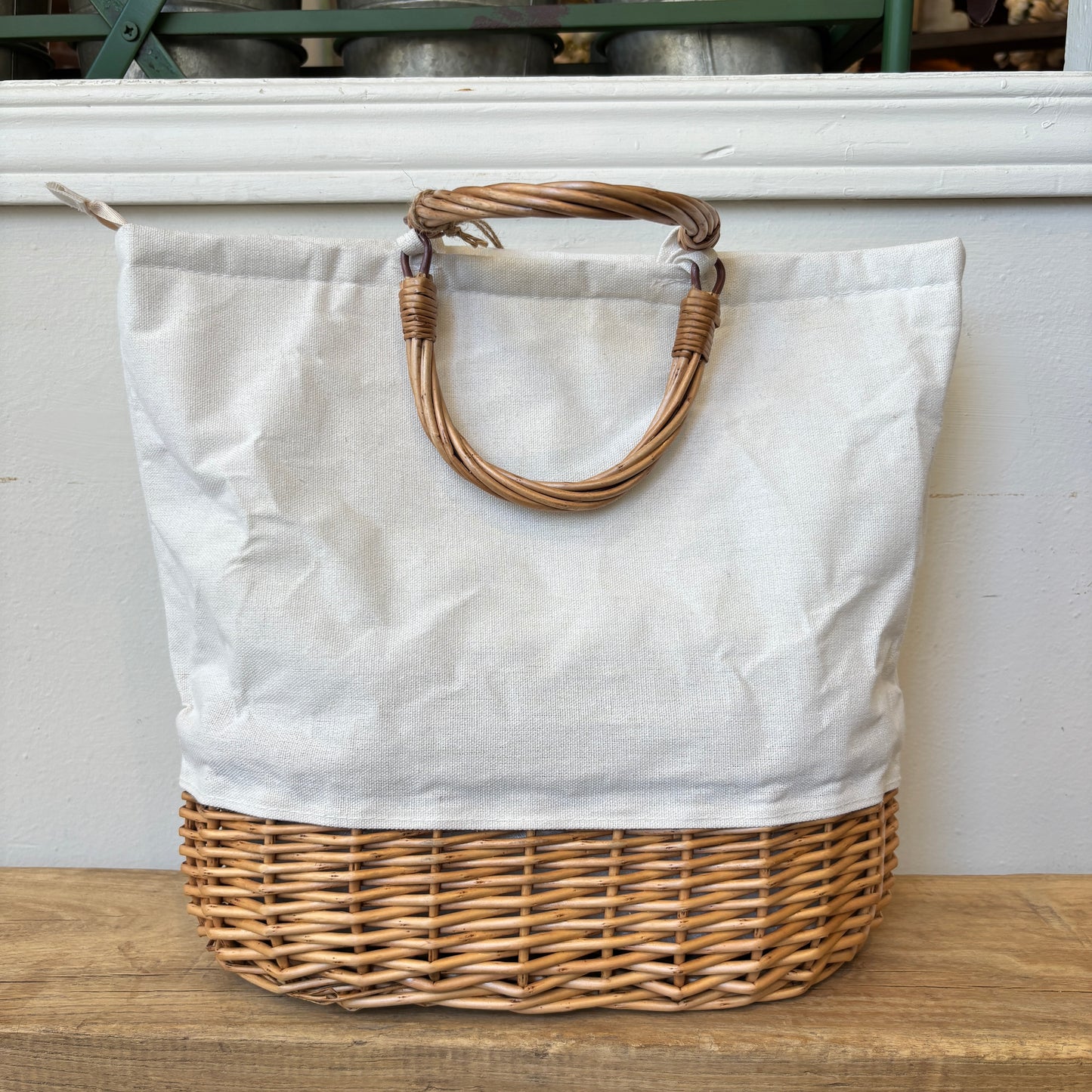 Picnic Bag - Woven Willow Base & Handles