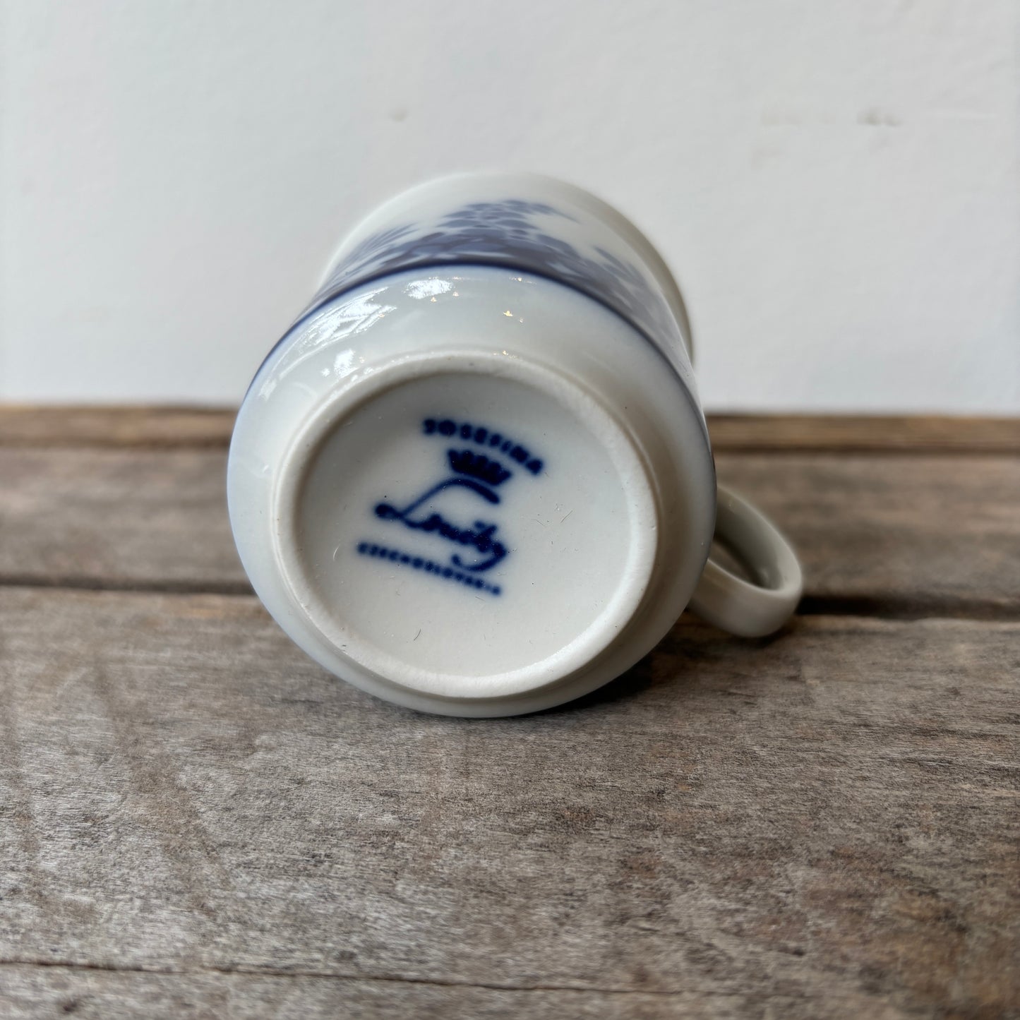 Vintage Mini Cup & Saucer - Blue floral