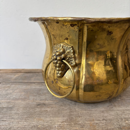 Vintage Brass Double Handled Planter