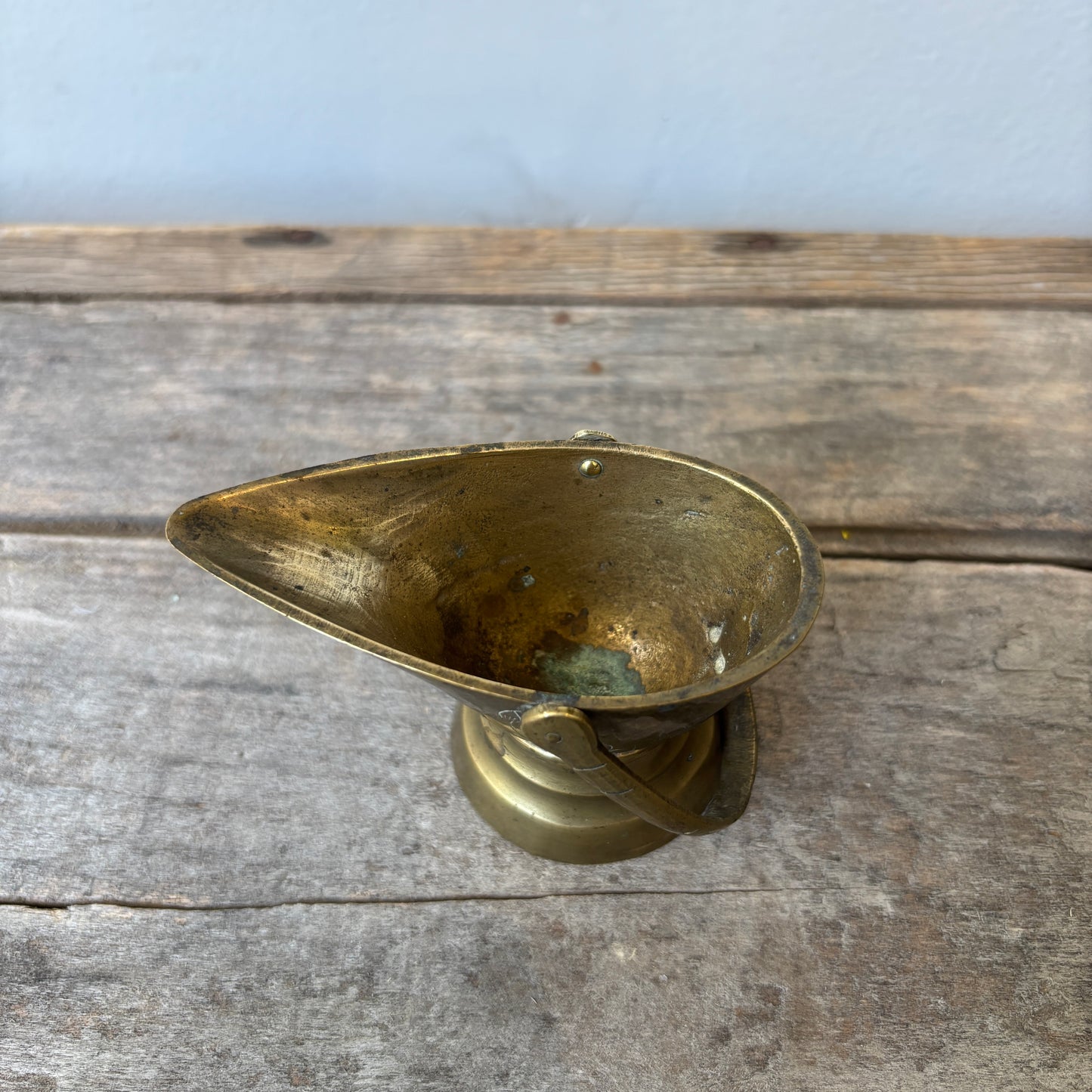 Vintage Miniture Brass Coal Scuttle