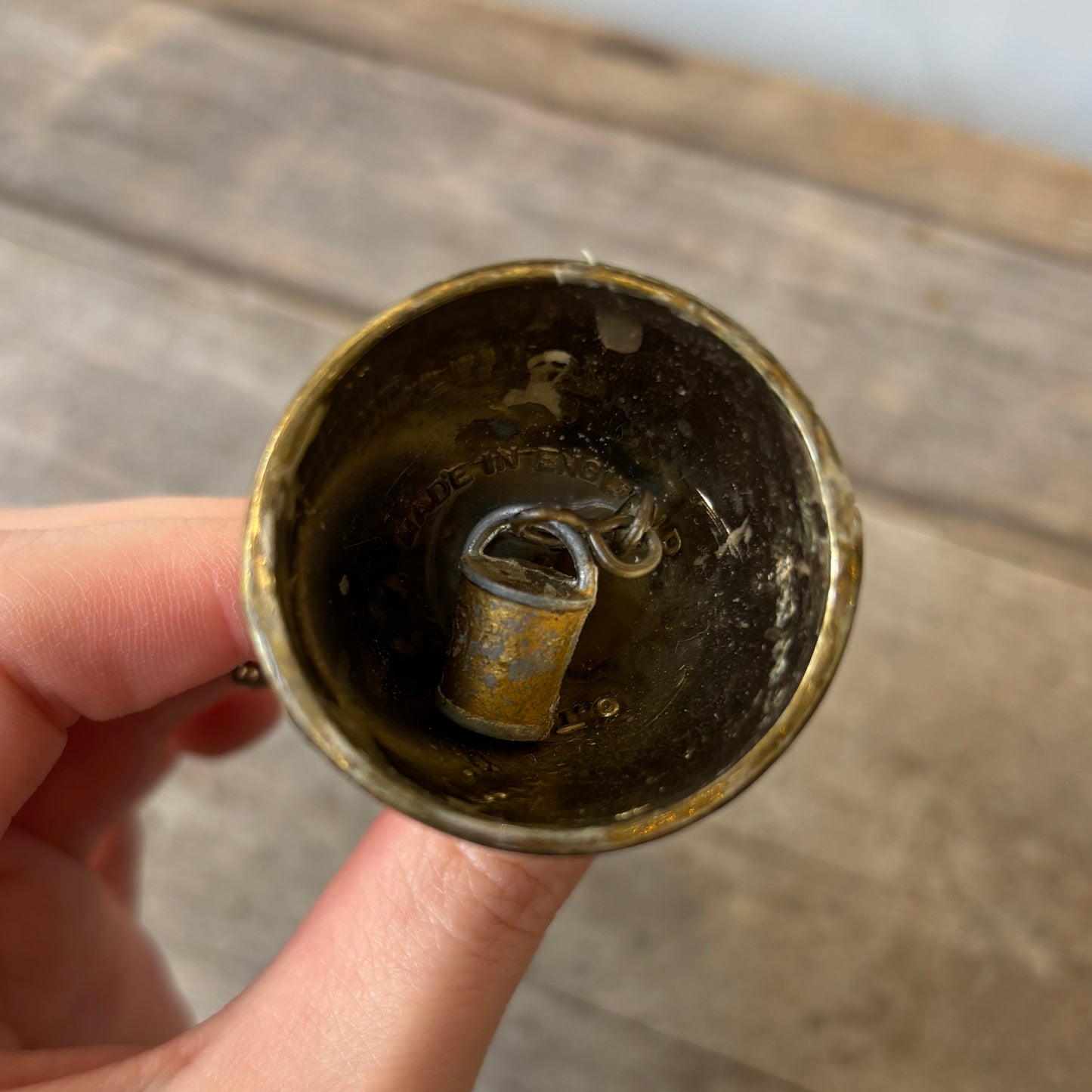 Vintage Brass Milk Maid Bell