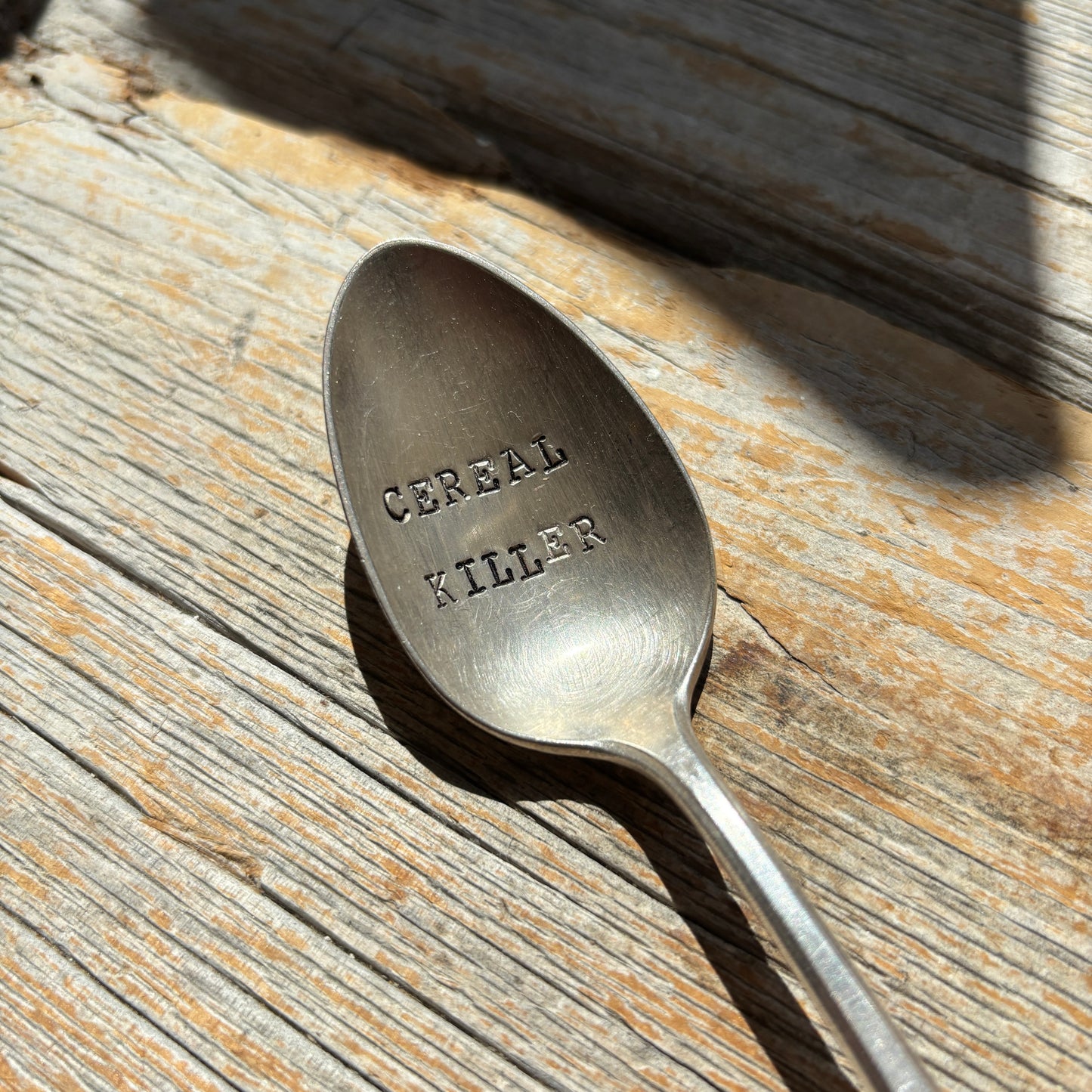 Hand Stamped Silver Coffee/Tea Stir Spoon