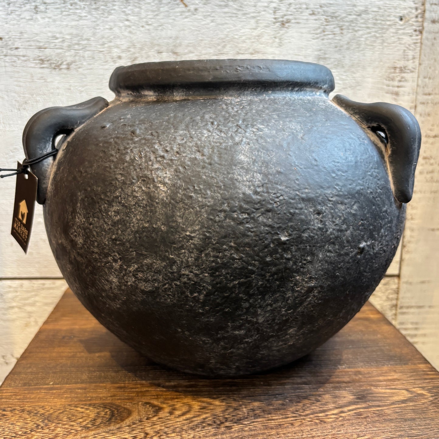 Low Round Terracotta Vase w/ Handles