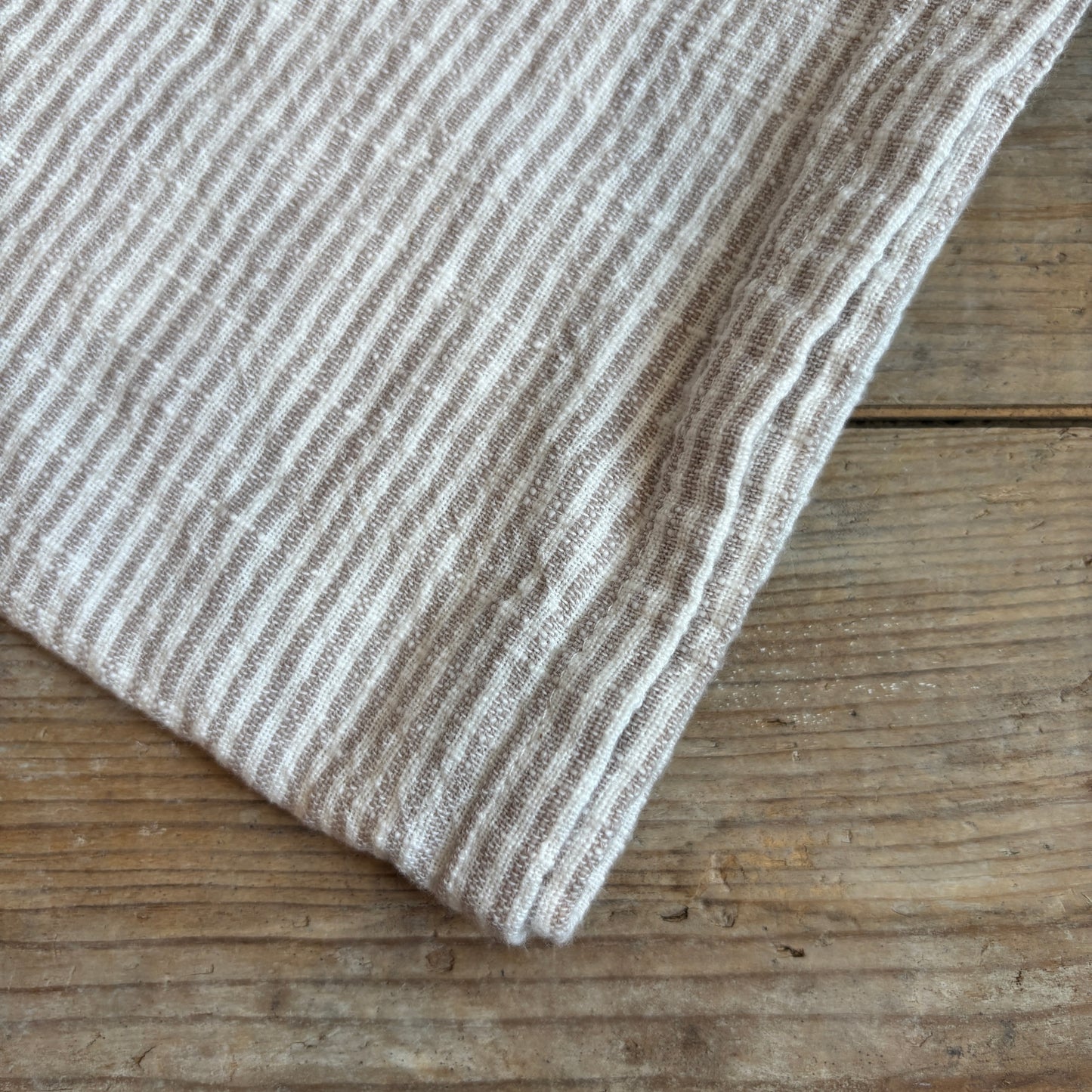 Chef Stripe Tea Towel - Mink