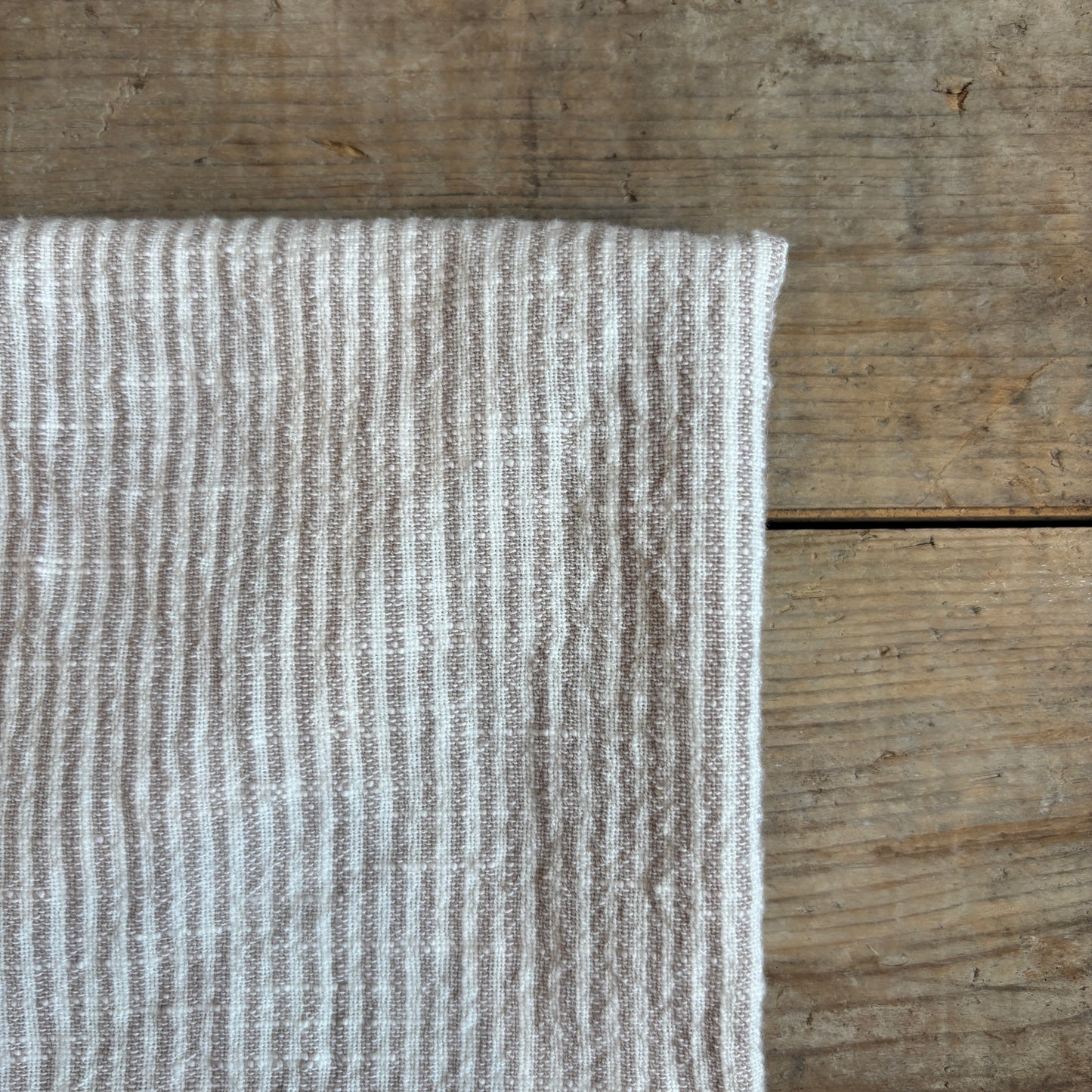 Chef Stripe Tea Towel - Mink
