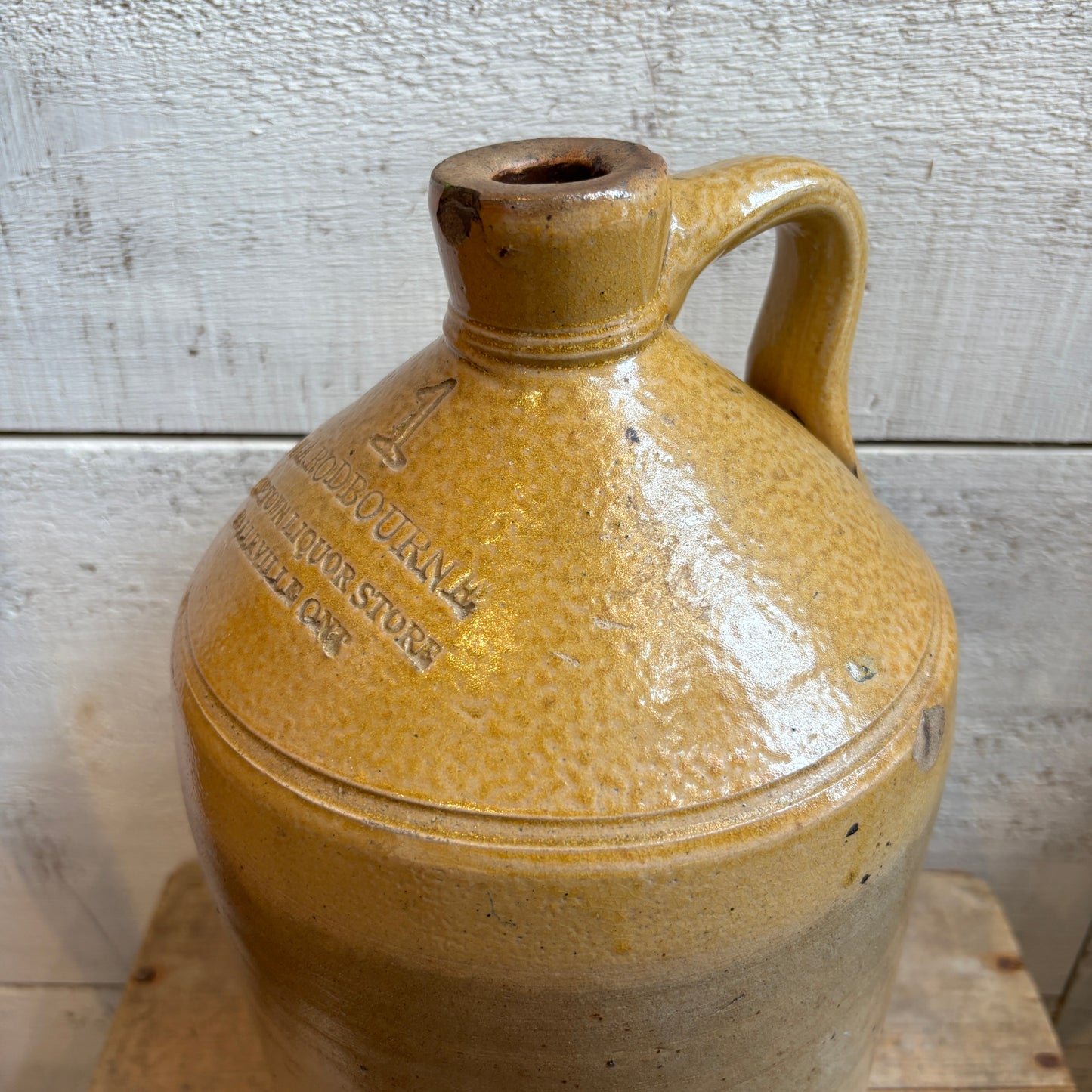 Vintage W.A. Rodbourne Stoneware Jug - Tan