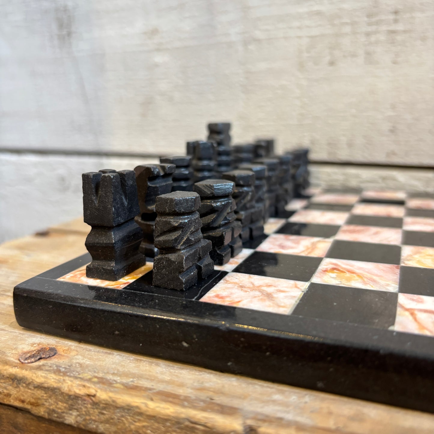 Vintage Marble Stone Chess Board