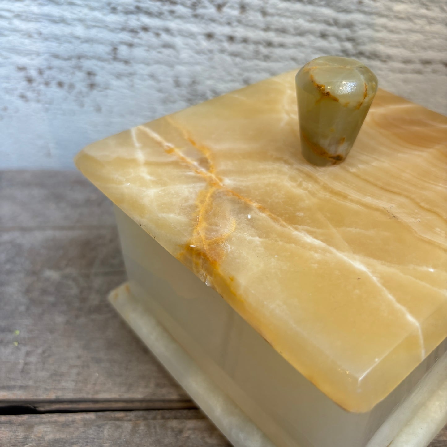 Vintage Alabaster Dresser Jar