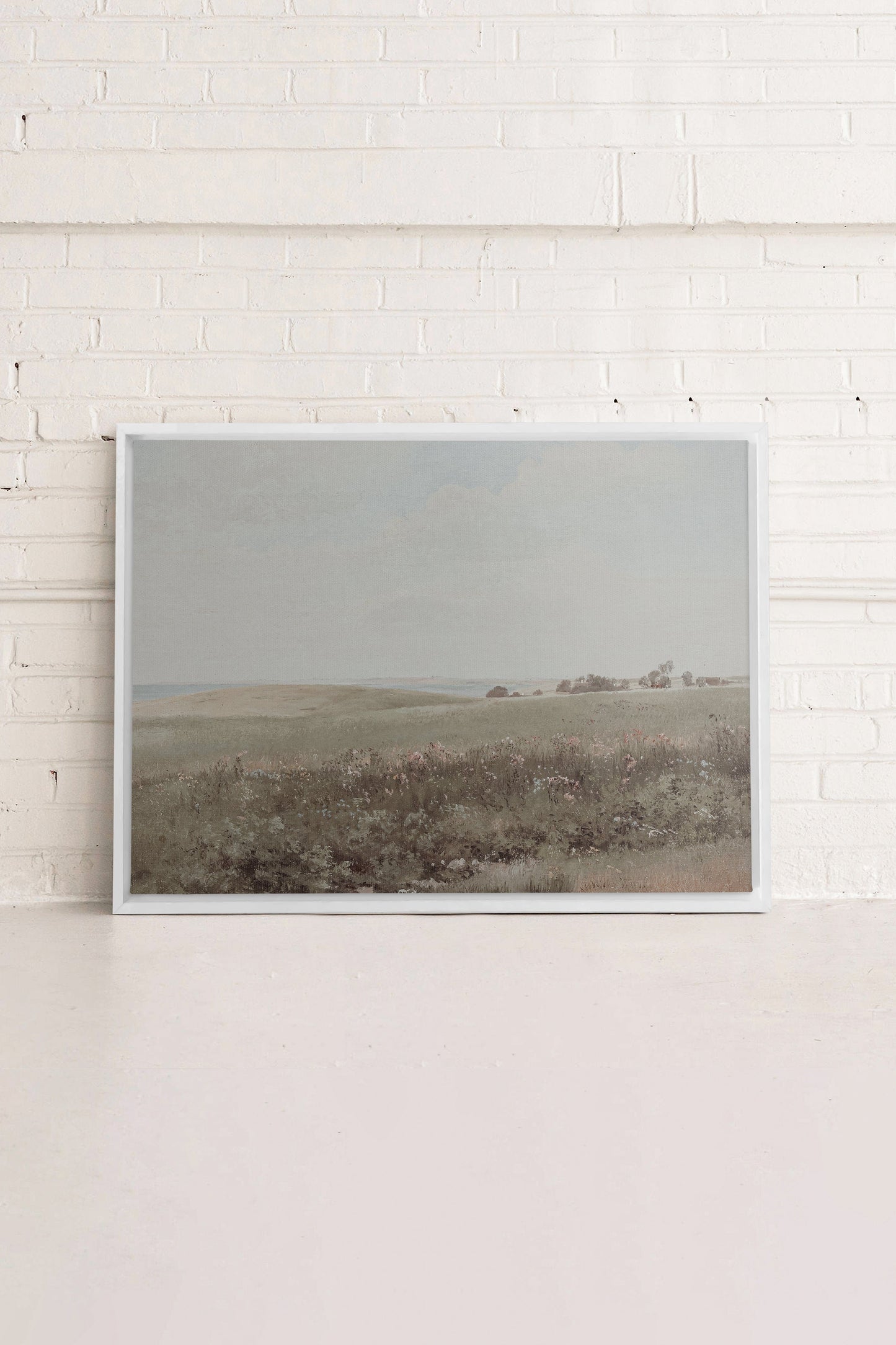 MUTED GREEN MEADOW, Work on stretched canvas