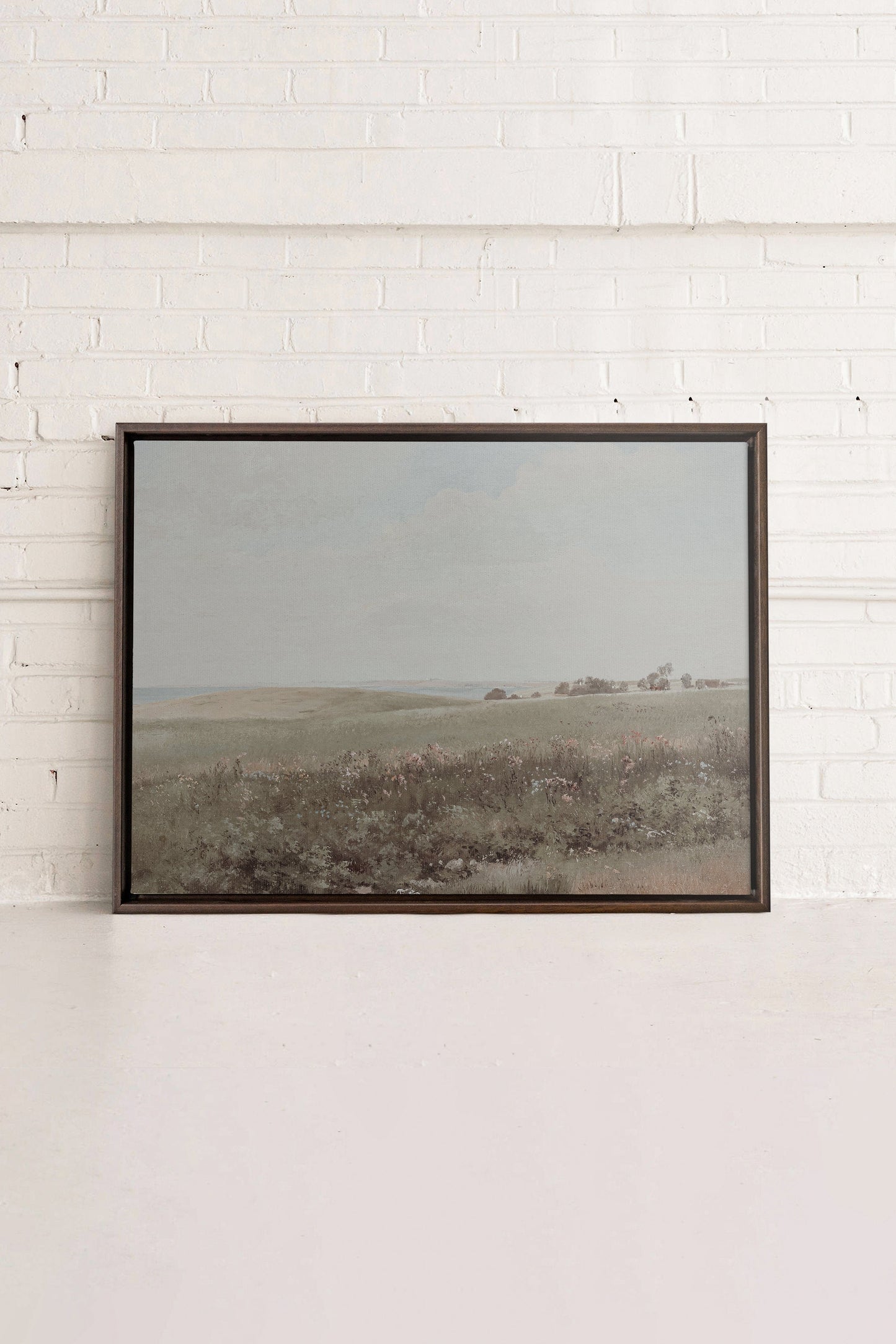 MUTED GREEN MEADOW, Work on stretched canvas