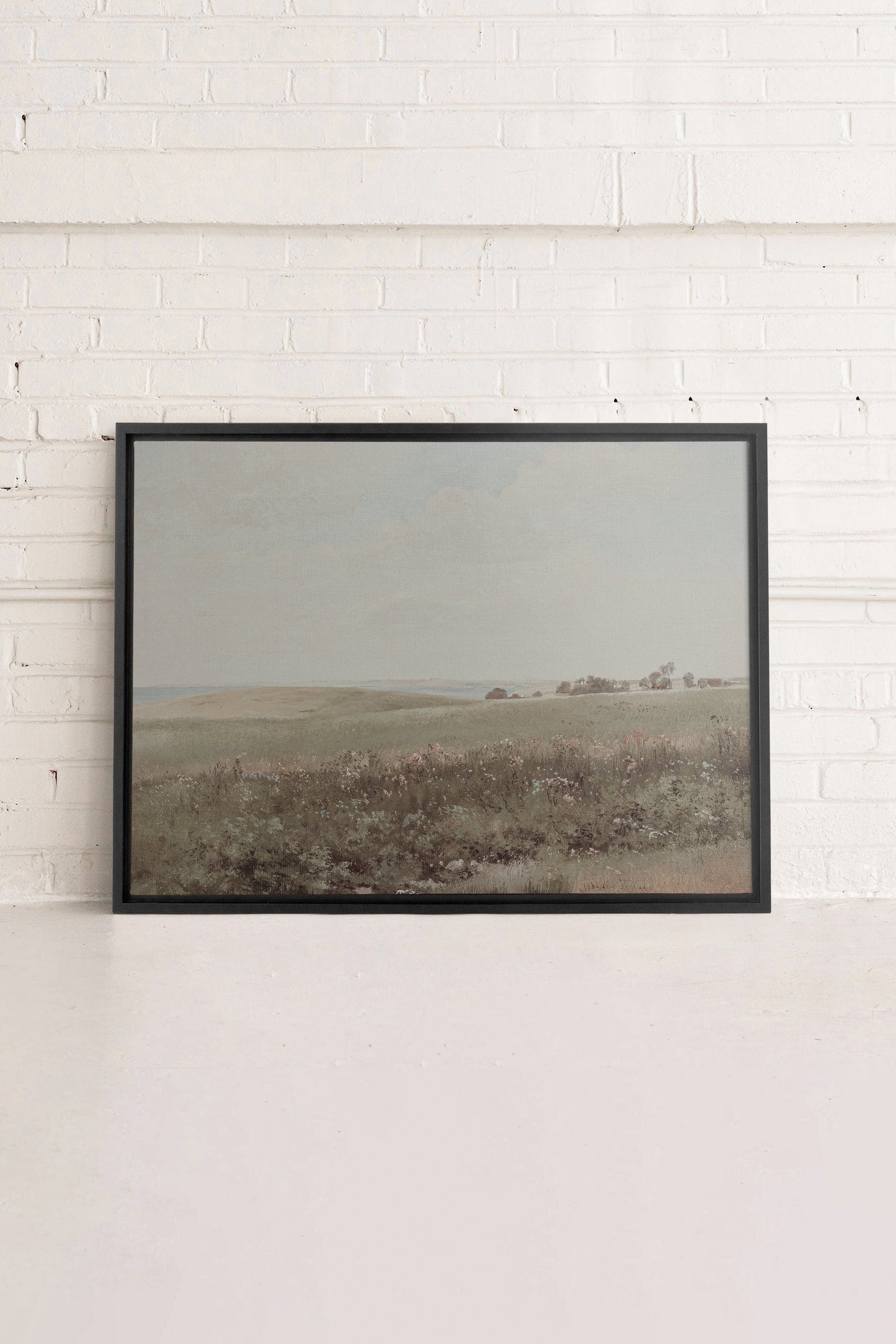 MUTED GREEN MEADOW, Work on stretched canvas