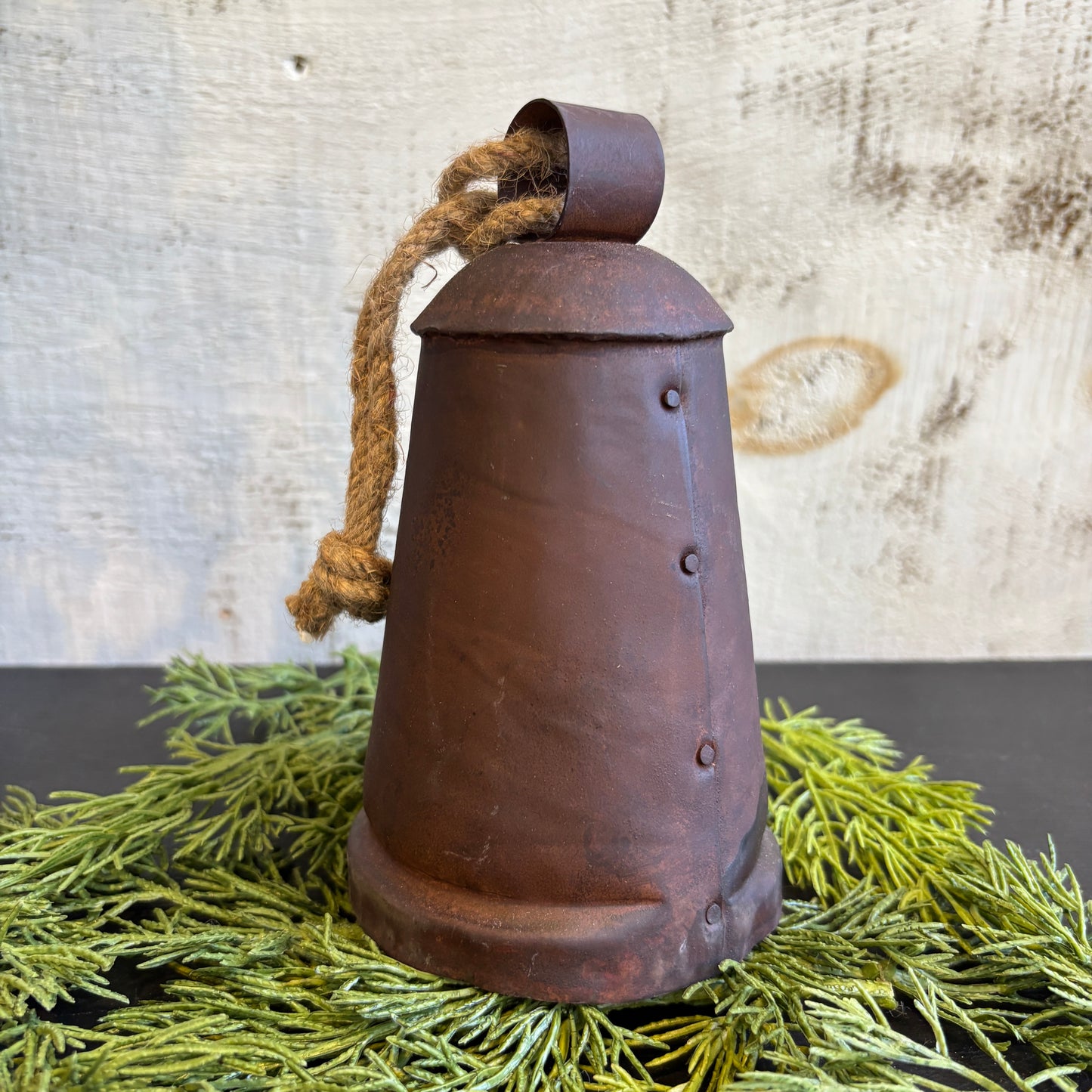 Distressed Rust Metal Bell Ornament