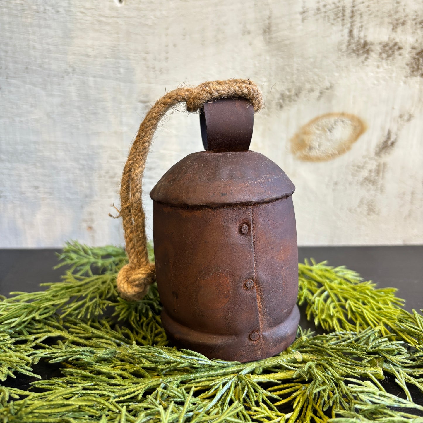Distressed Rust Metal Bell Ornament