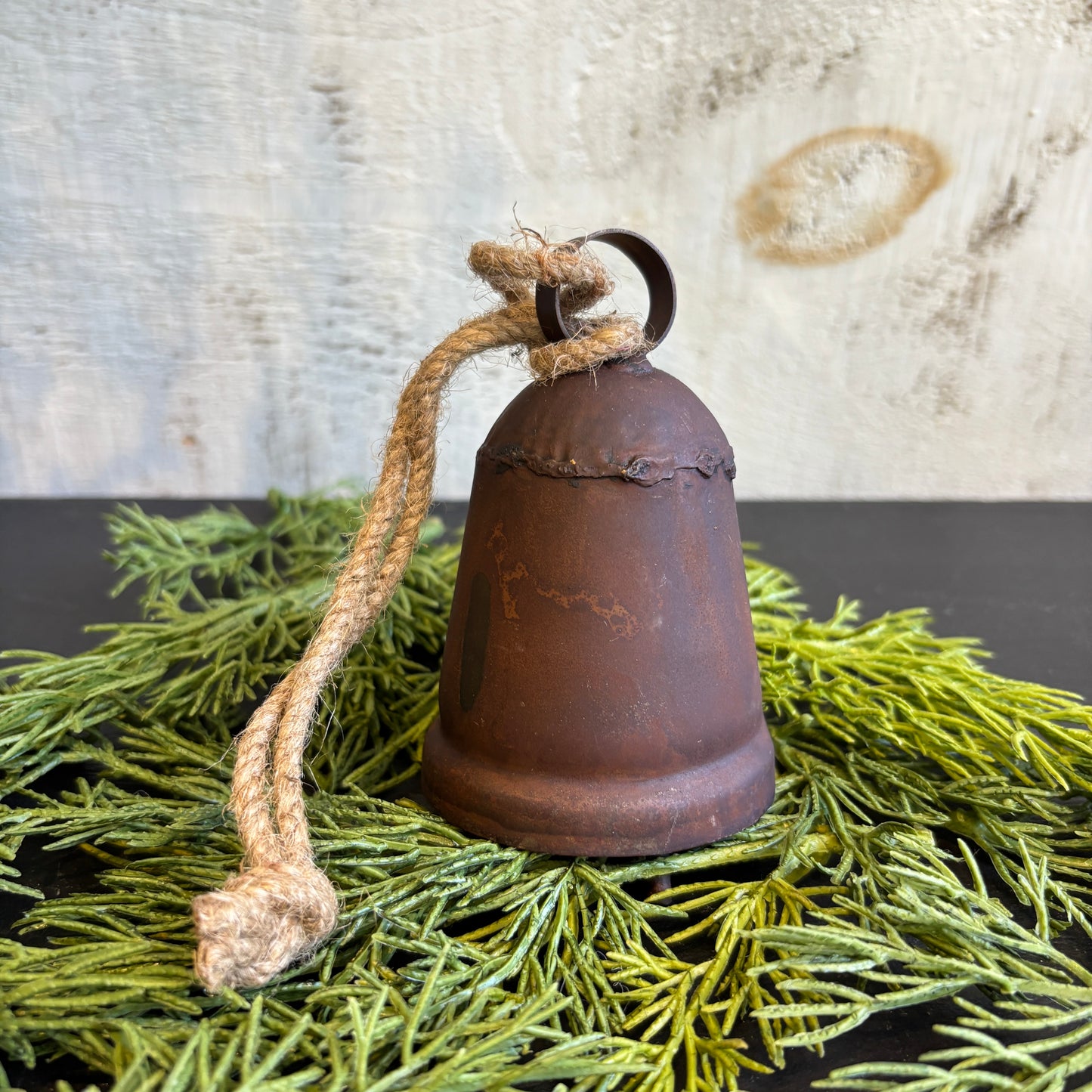 Distressed Rust Metal Bell Ornament