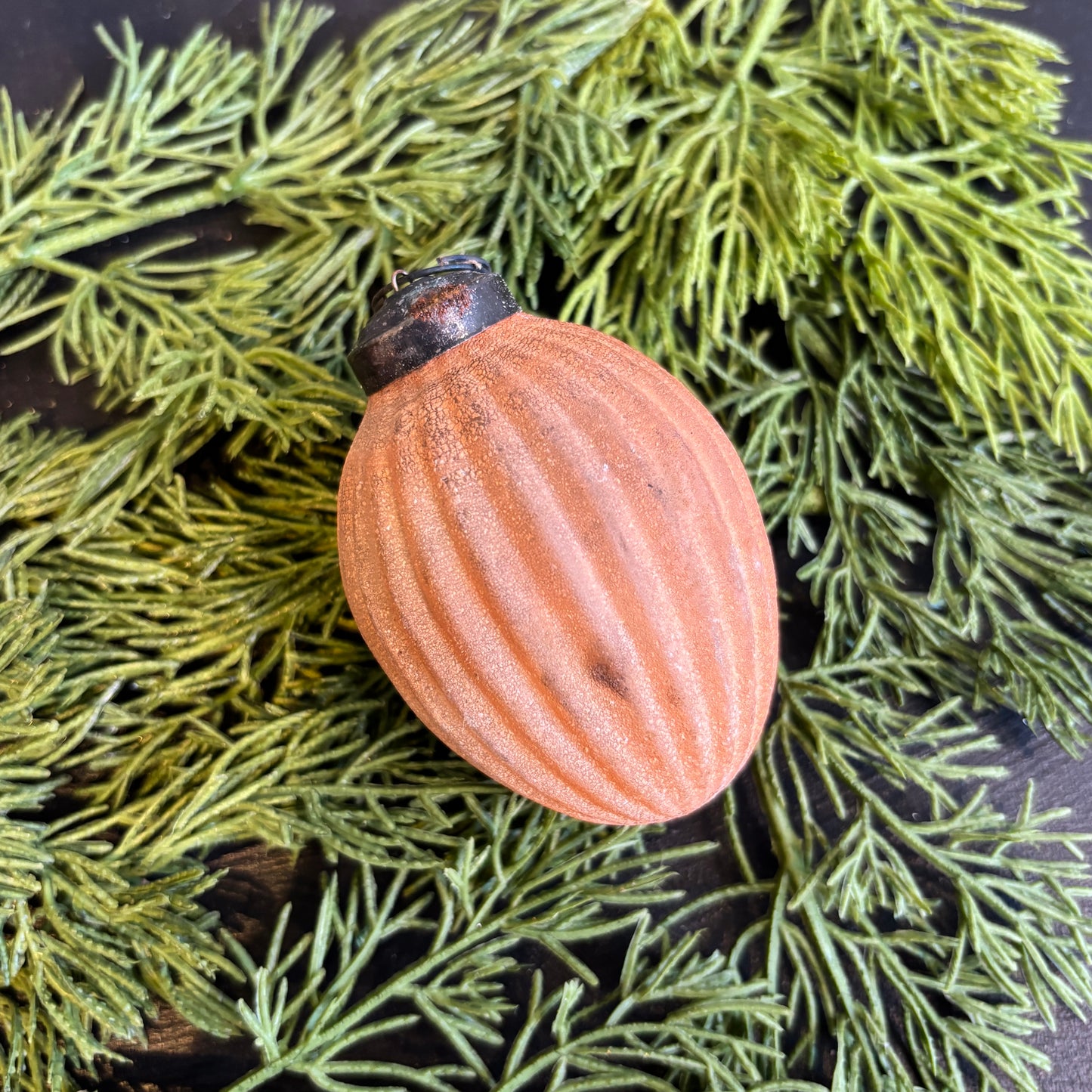 Embossed & Frosted Mercury Glass Ornament