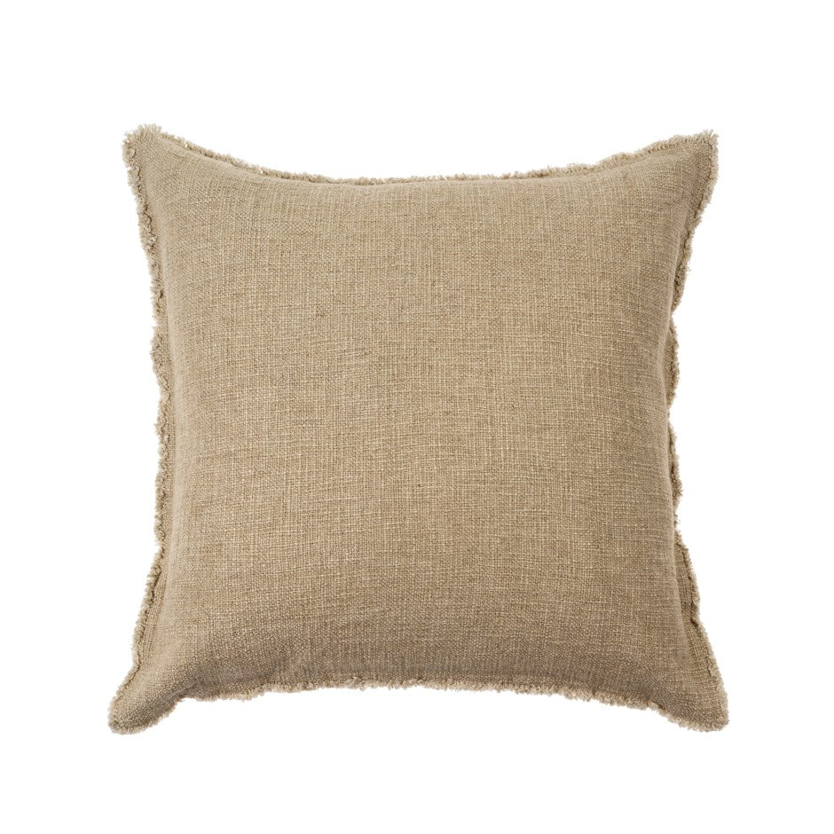 Selena Slub Weave Fringed Pillow - 20 x 20