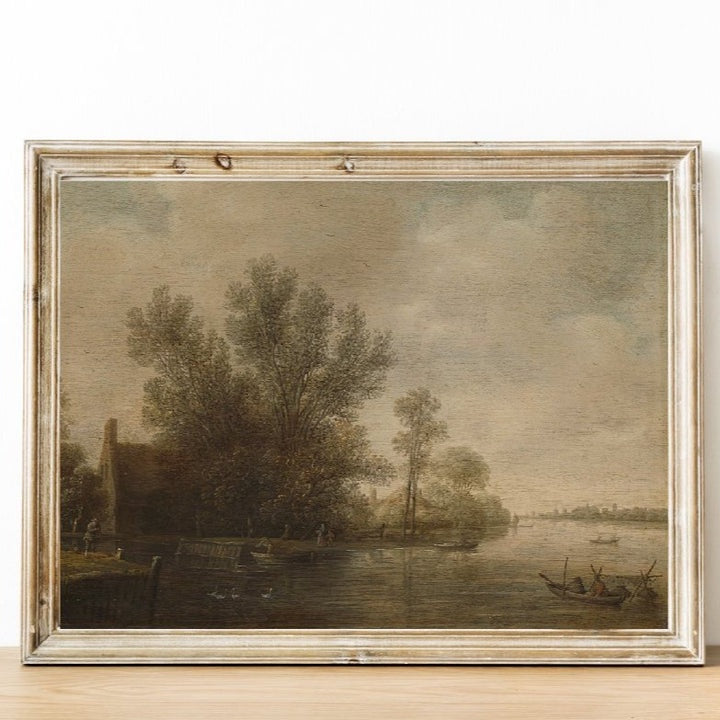 Vintage Print - River Landscape