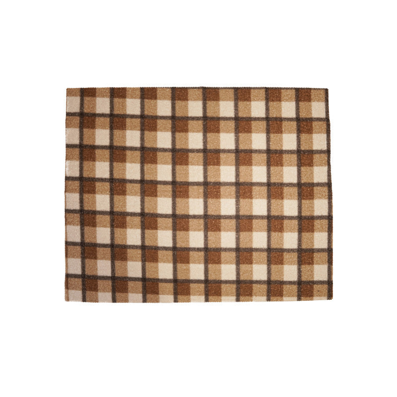 Brown Plaid Throw - 60 x 50