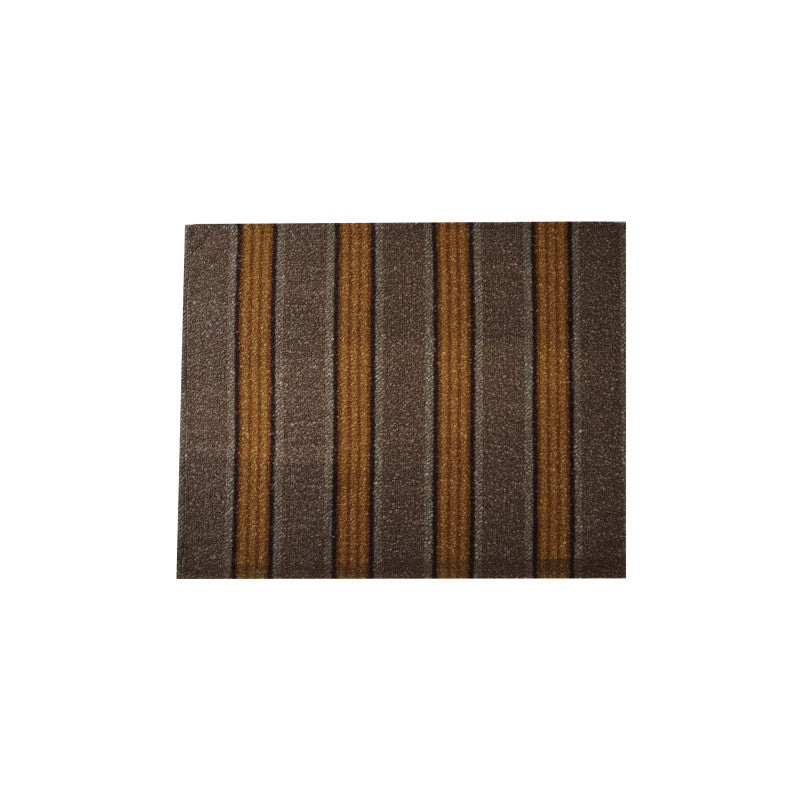 Faux Sherpa Stripe Throw - Brown