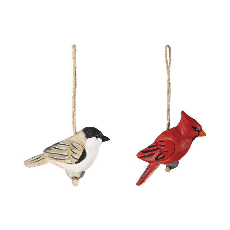 Carved Wood Bird Ornament