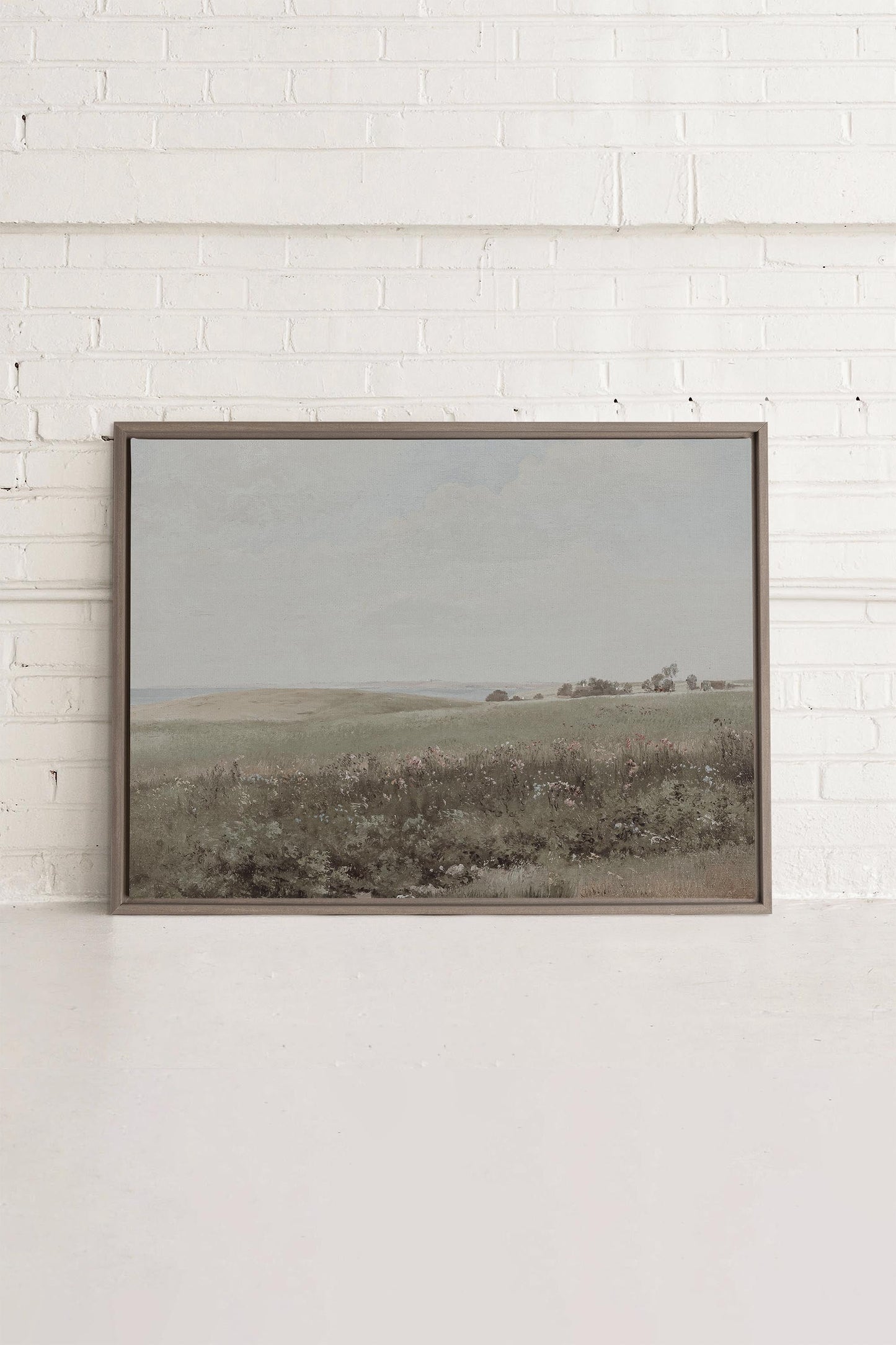 MUTED GREEN MEADOW, Work on stretched canvas