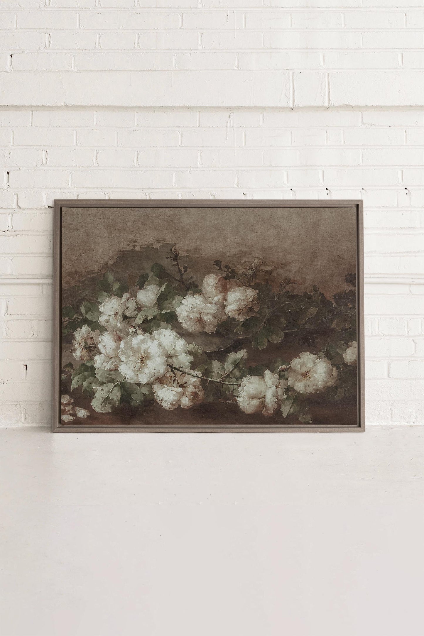 WHITE PEONY, Work on stretched canvas