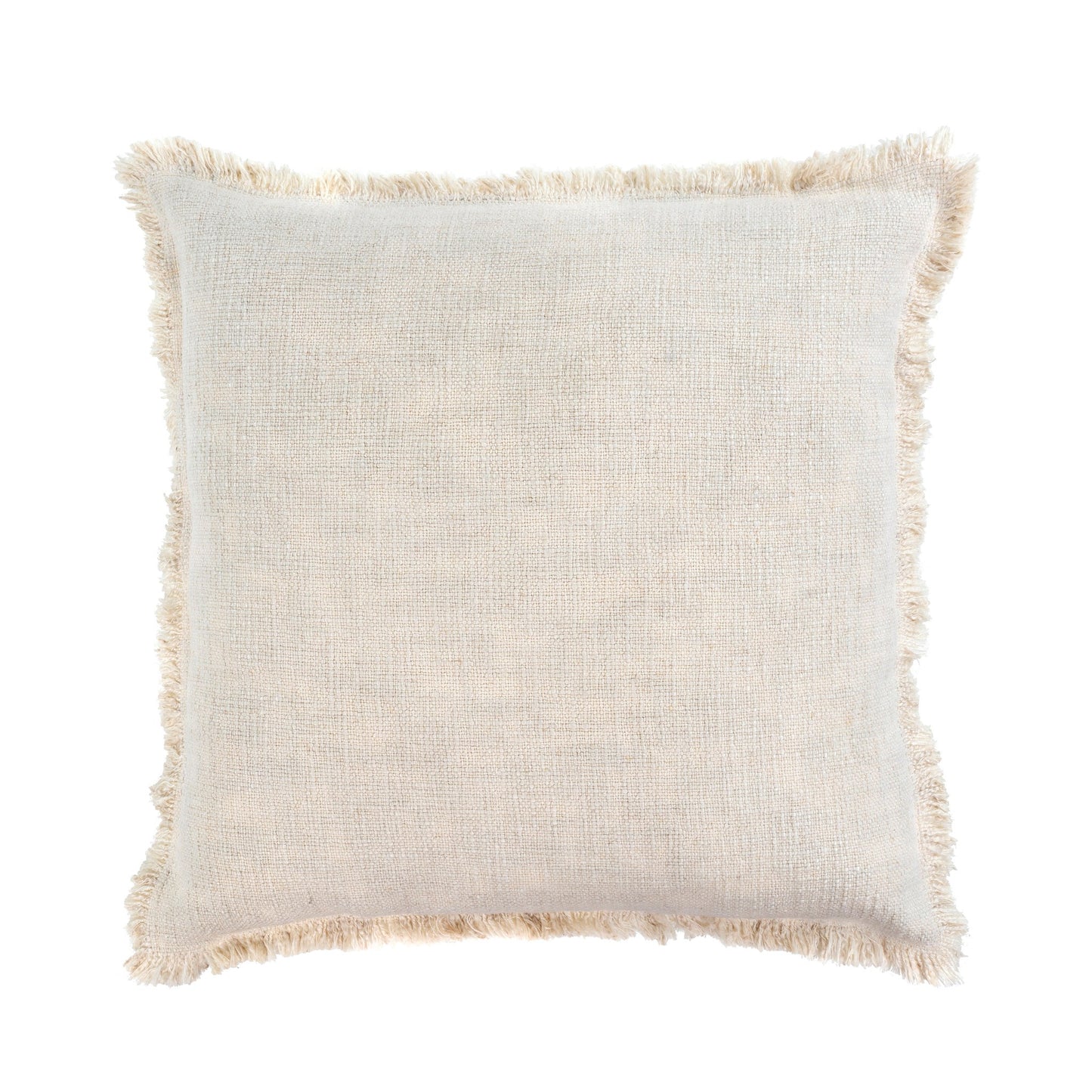 Selena Slub Weave Fringed Pillow - 20 x 20