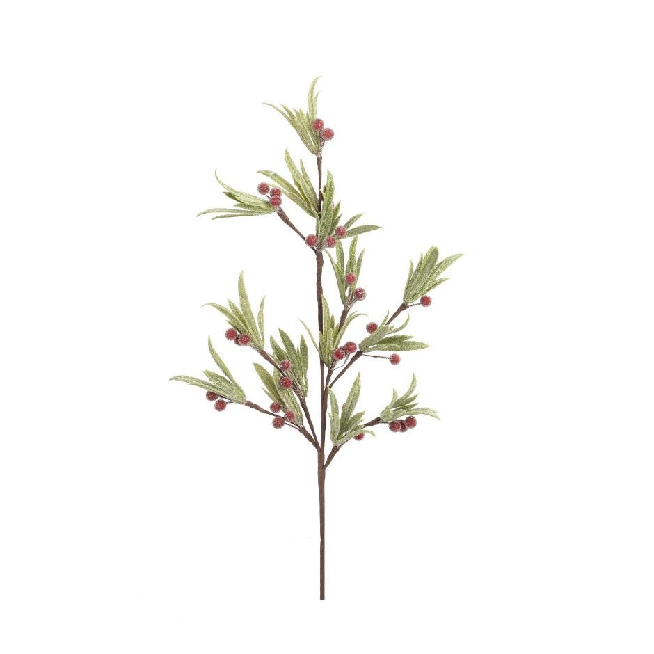 Faux Red Berry Spray