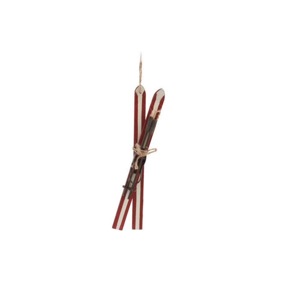 Wood Ski Ornament