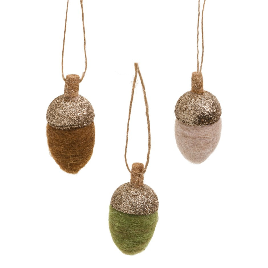 Fabric Acorn Ornament