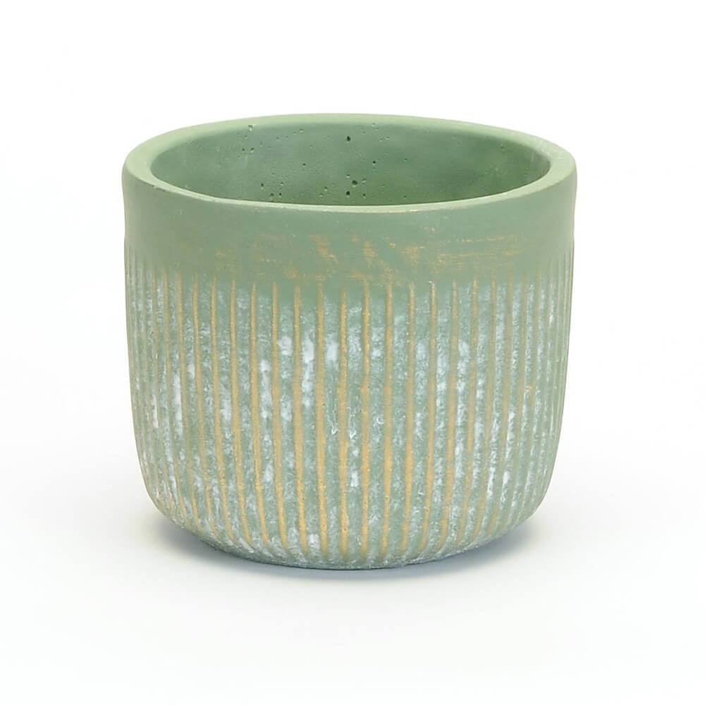 Green Cement Pot