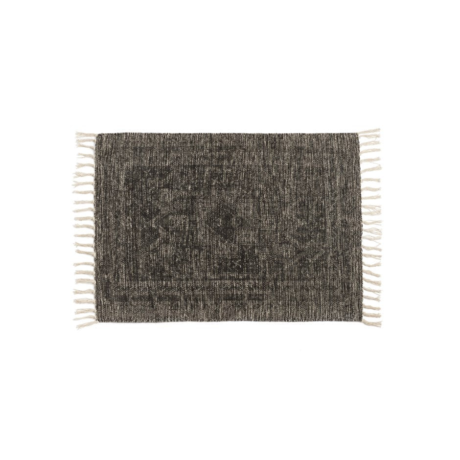 Woven Cotton Rug - Dark