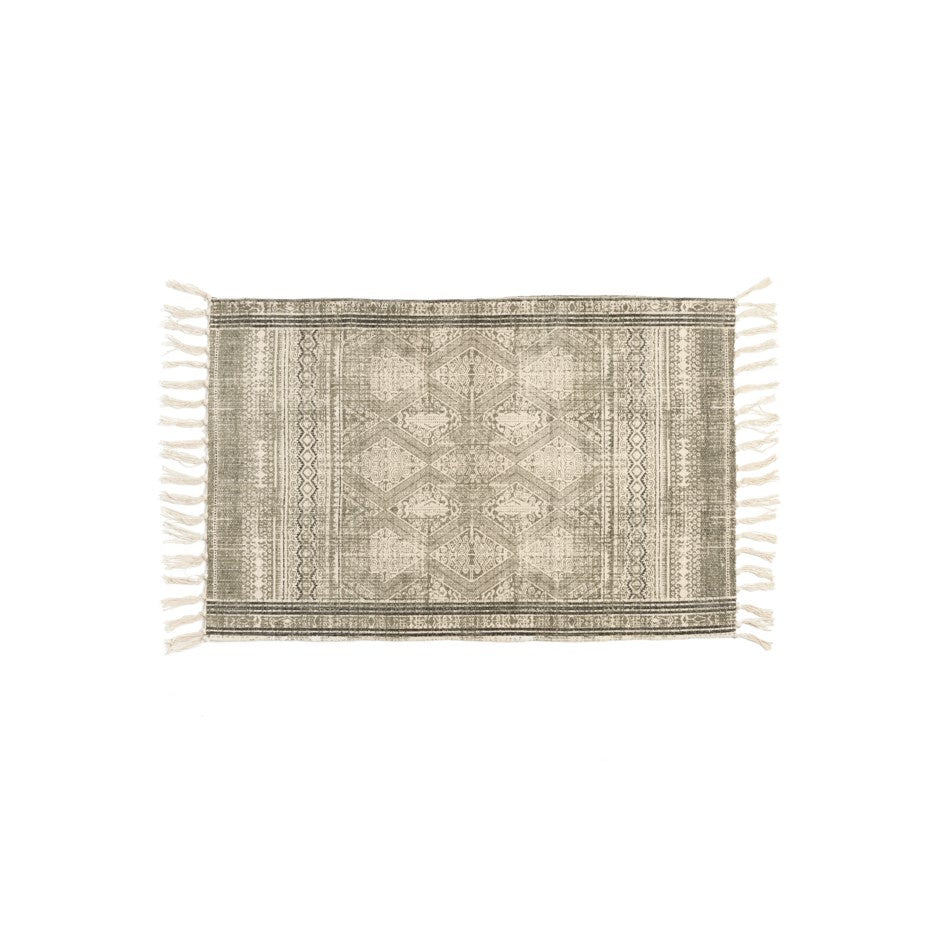 Woven Cotton Rug - Light