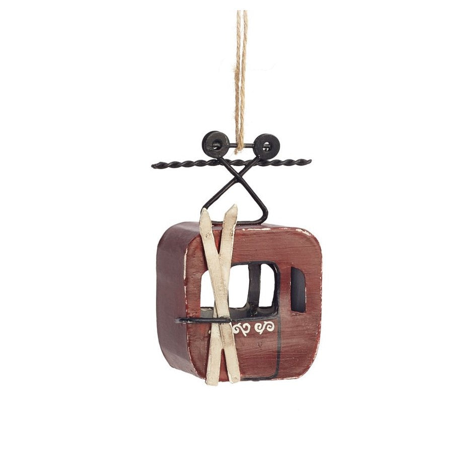 Red Cable Car Ornament