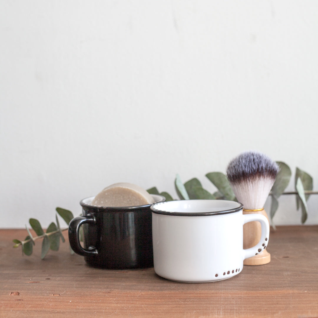 Enamel Look Shave Soap Mug
