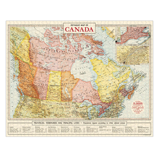 1,000 Piece Puzzle - Map of Canada