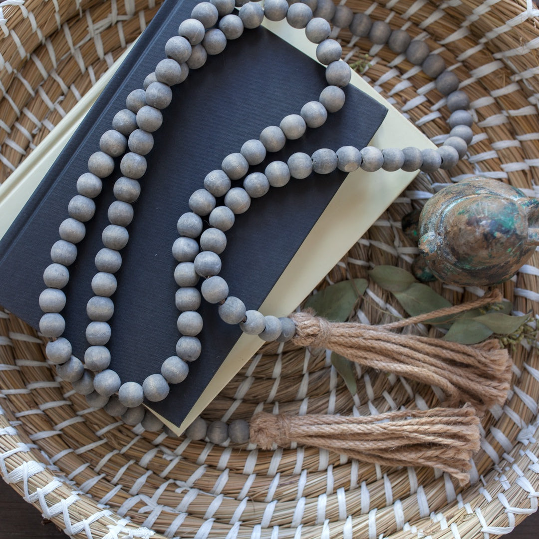 Wood Bead + Tassel Garland