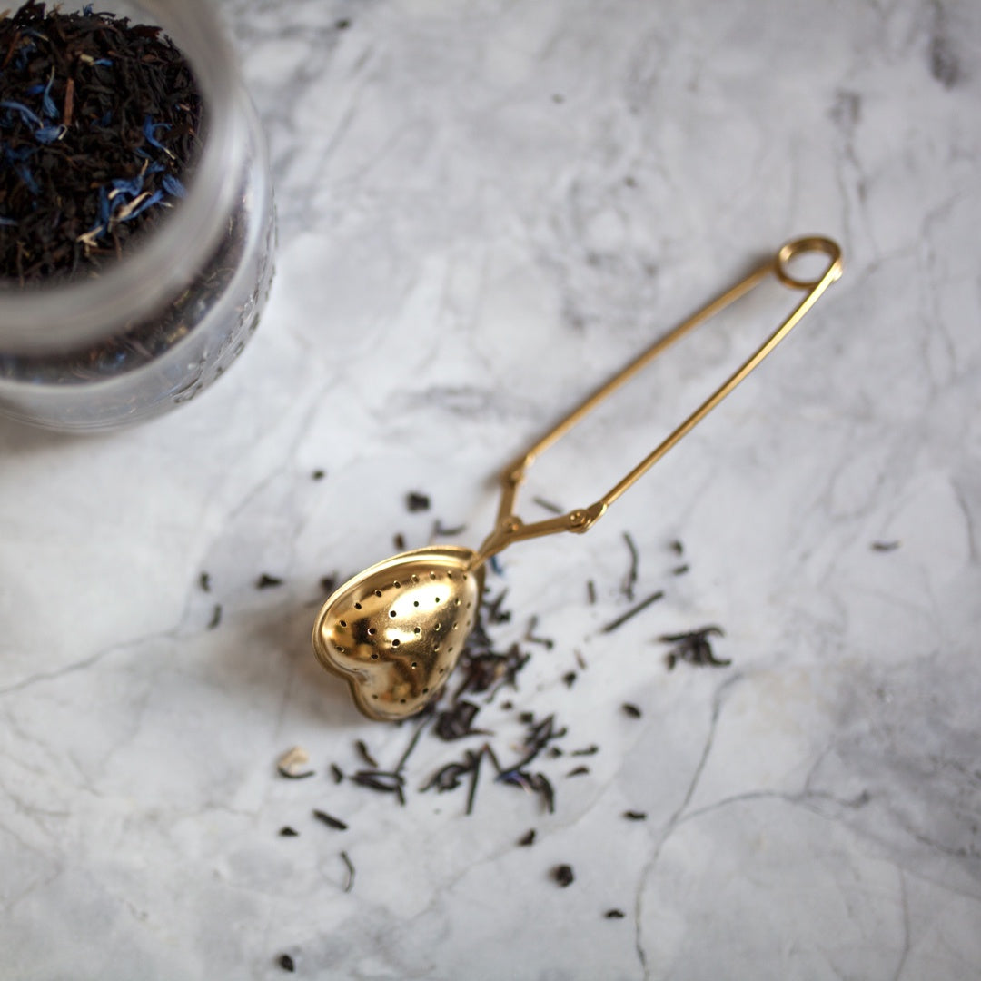 Heart Tea Strainer - Gold