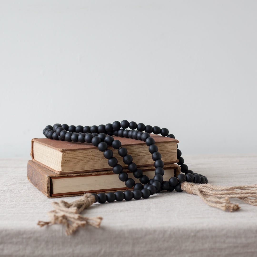 Wood Bead + Tassel Garland