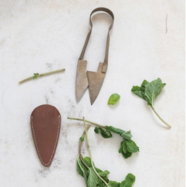 Garden Shears w Leather Pouch