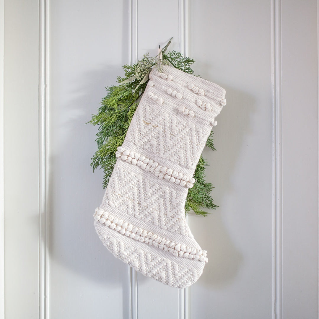 Chunky Woven Cotton Stocking