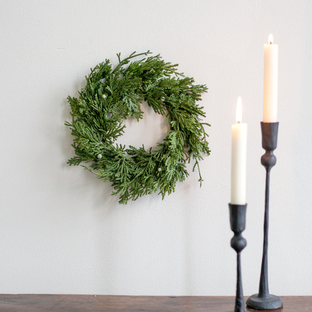 Faux Juniper Wreath