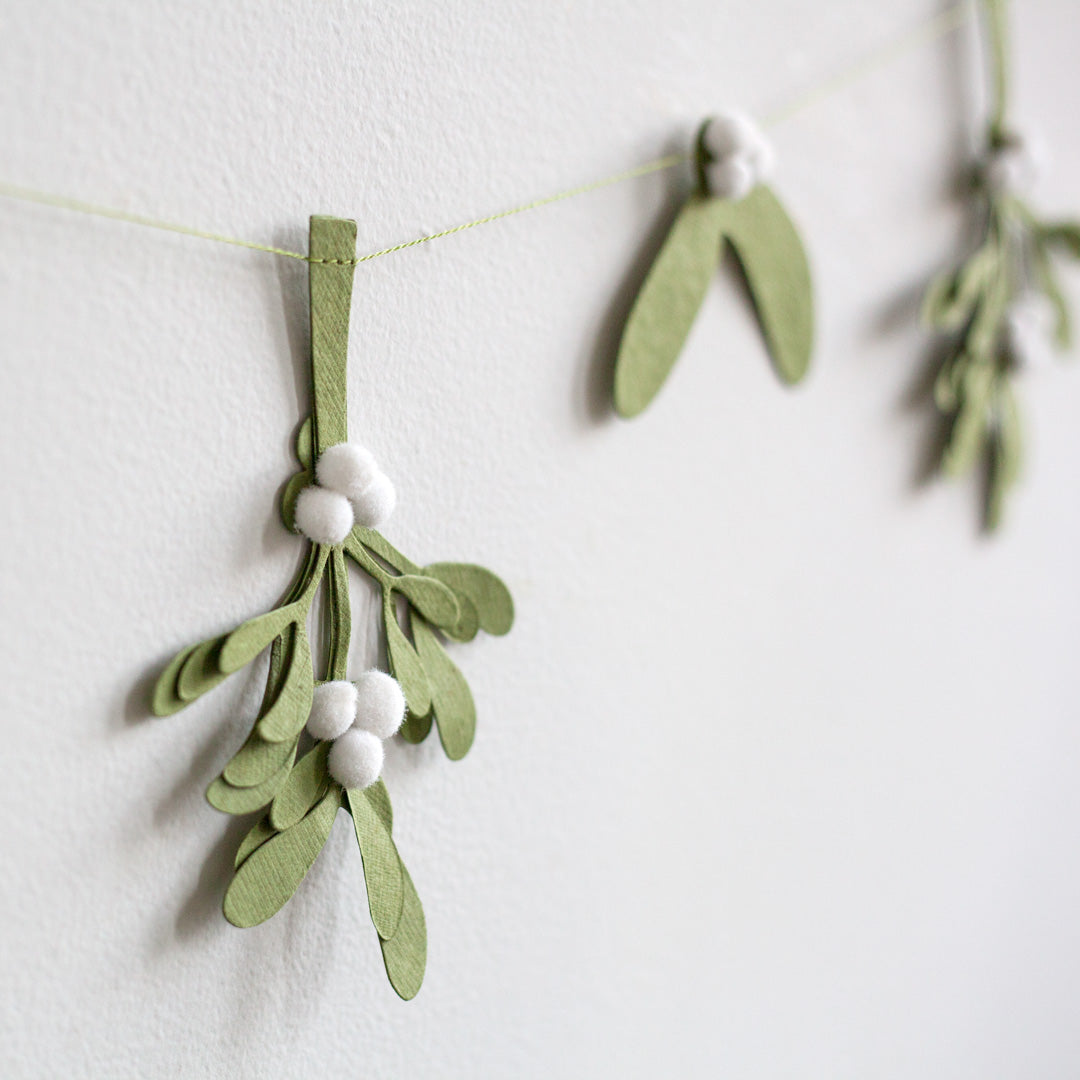 Paper Mistletoe Garland