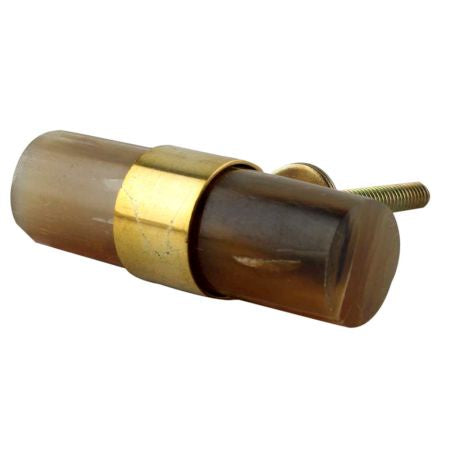 Knob: Brown, Horn, Brass