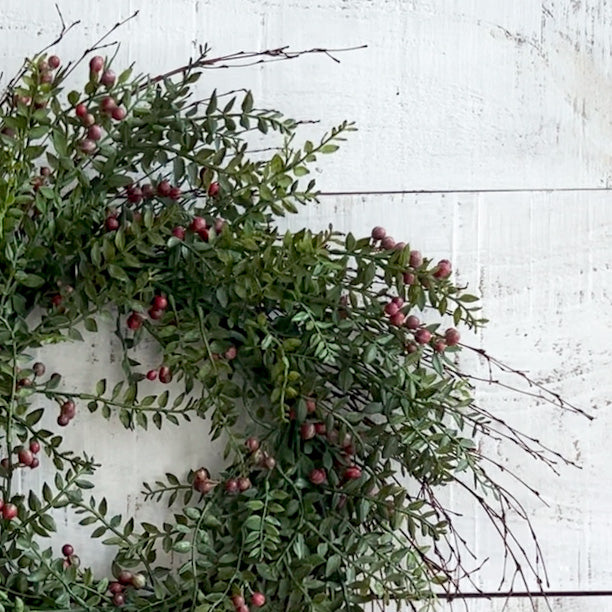 Faux Nandina Wreath