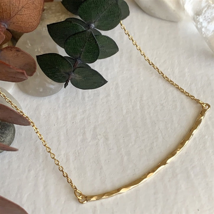 Hammered Bar Necklace