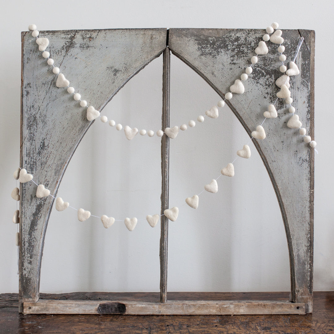 Heart Pom Pom Garland