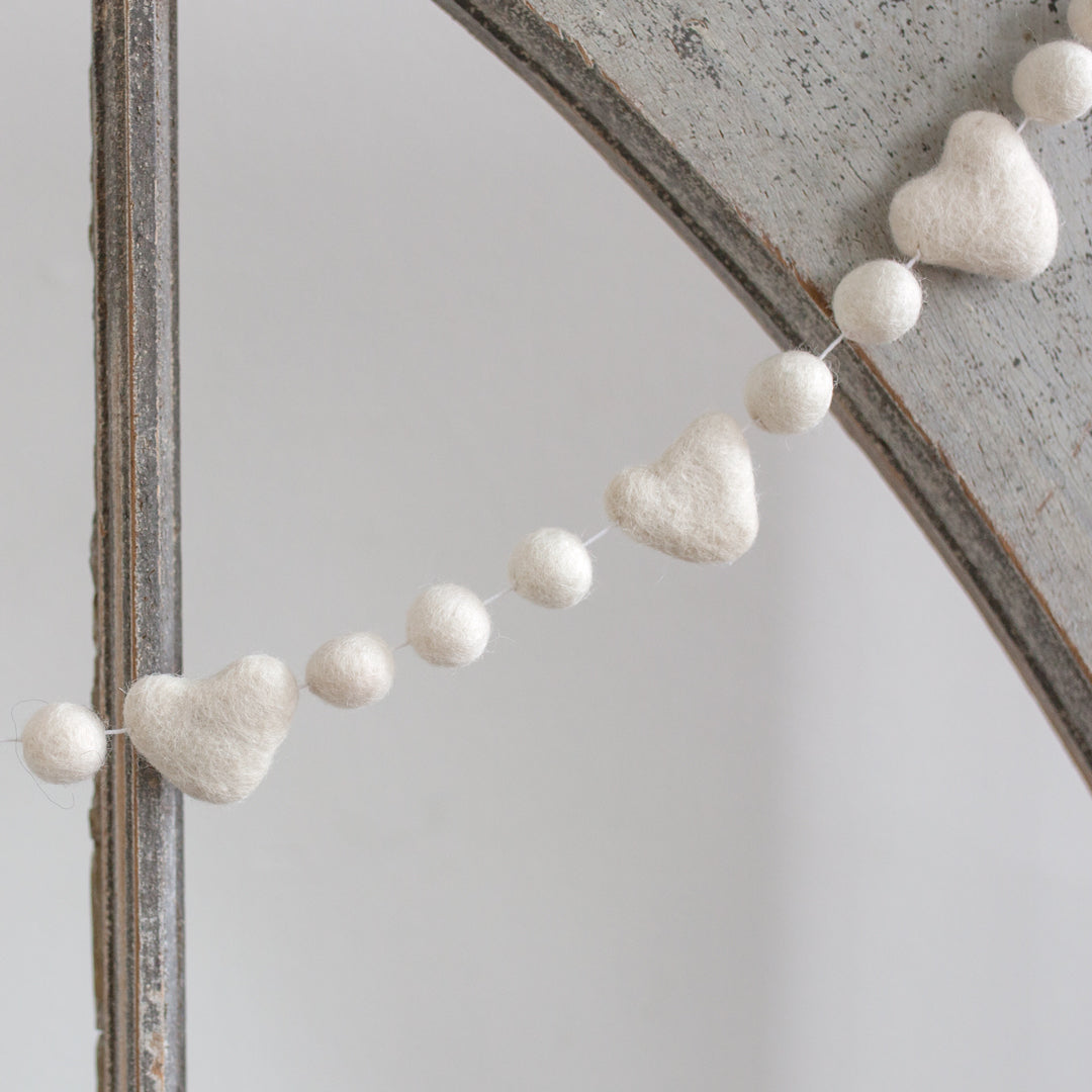 Heart Pom Pom Garland